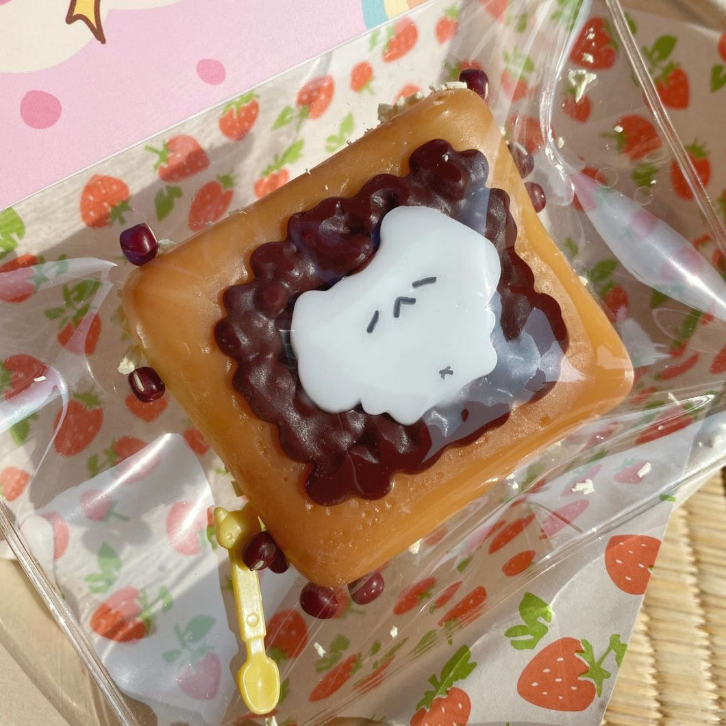 Cat Red Bean Toast Squeeze Toy