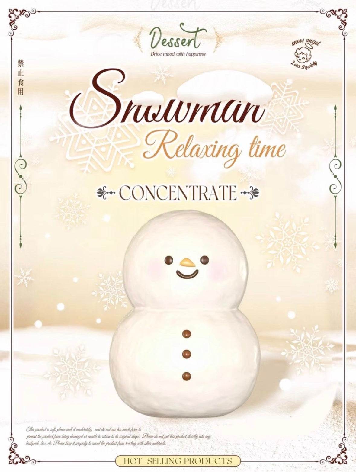 Lisa White Snowman Squishy