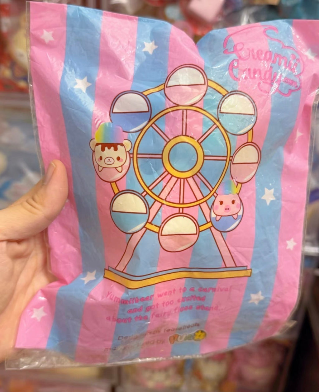 Yummiibear cotton candy fairy floss squishy