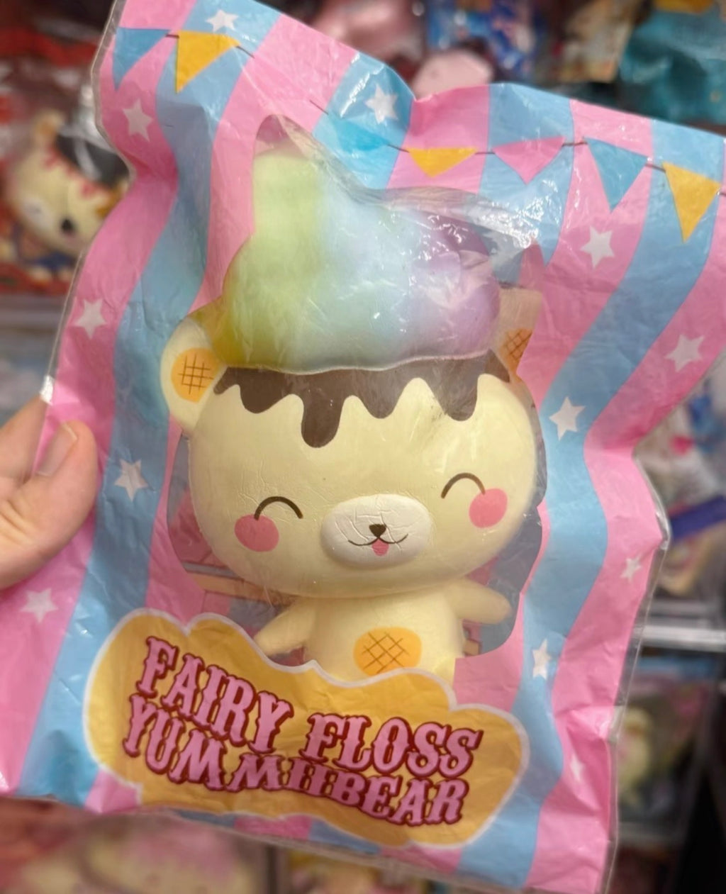 Yummiibear cotton candy fairy floss squishy