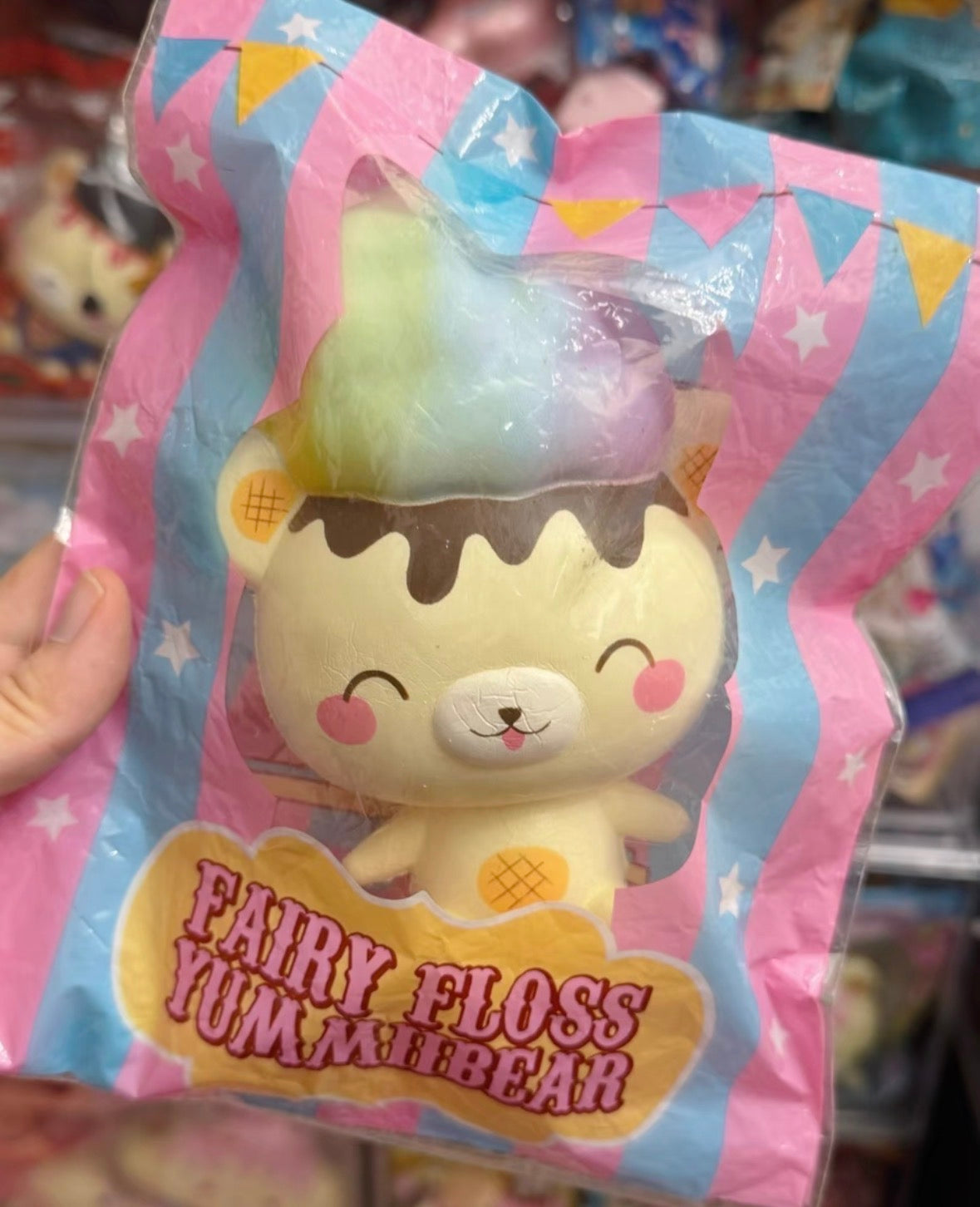 Yummiibear cotton candy fairy floss squishy