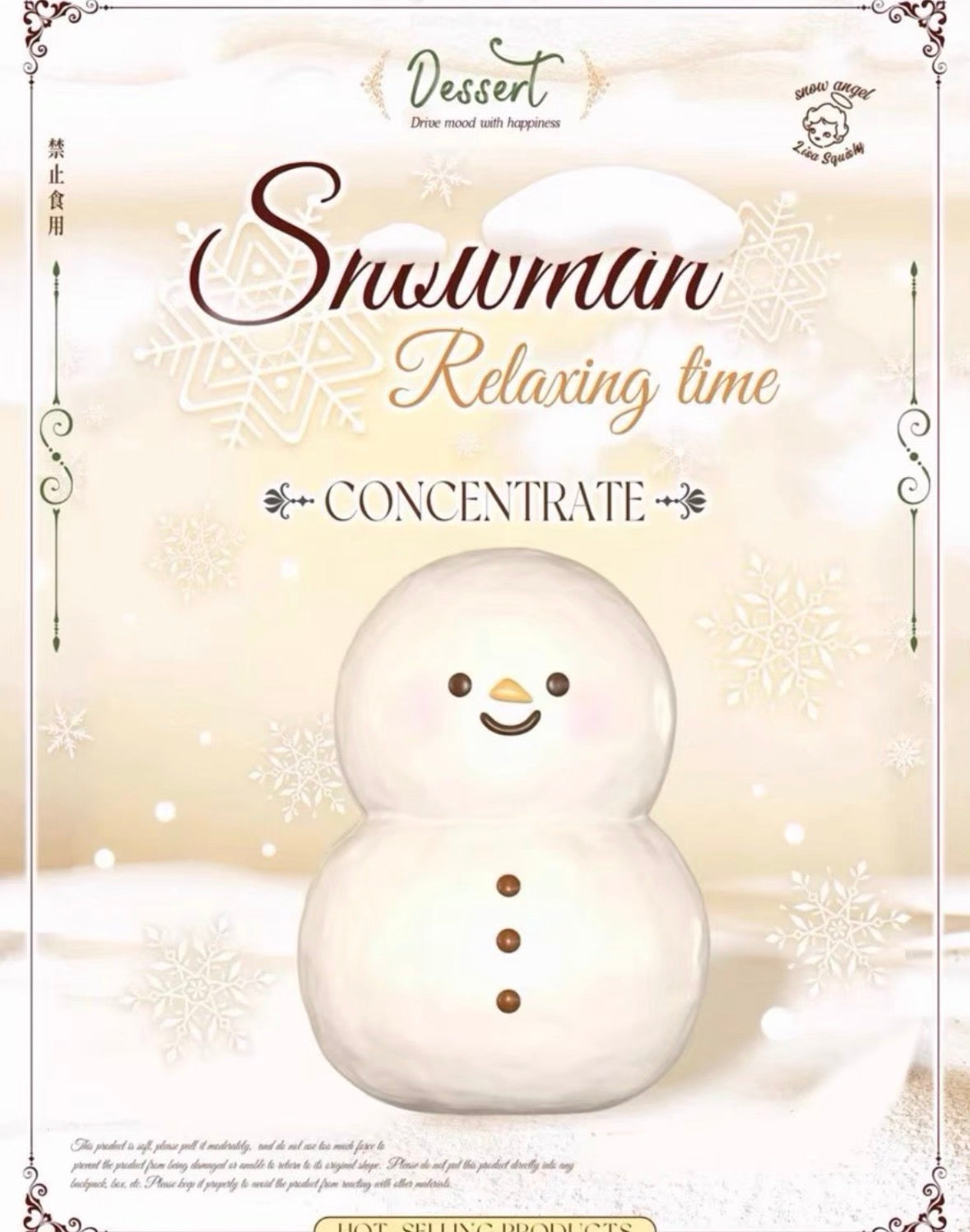Lisa White Snowman Squishy