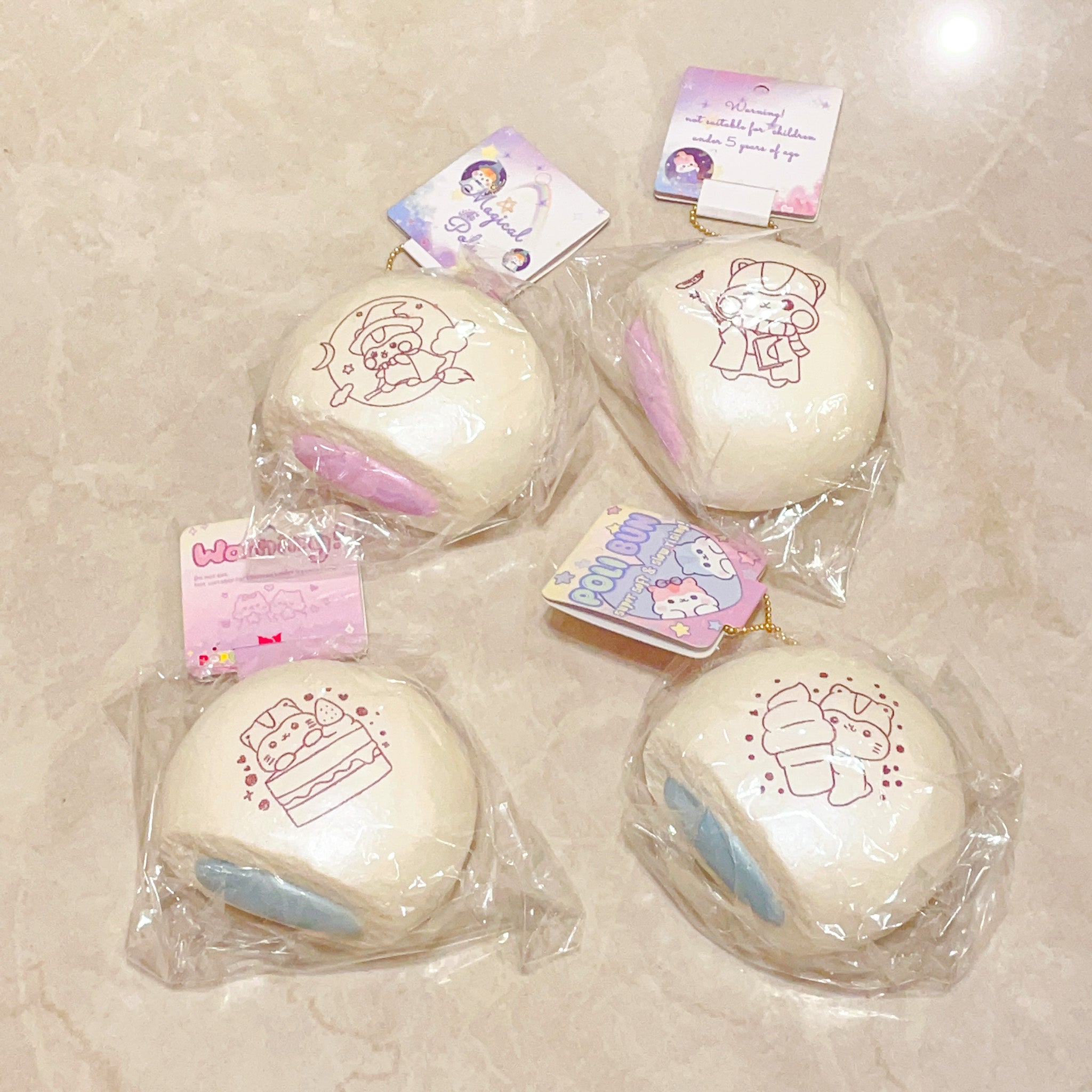 Poli Bitten Cream Bun Squishy