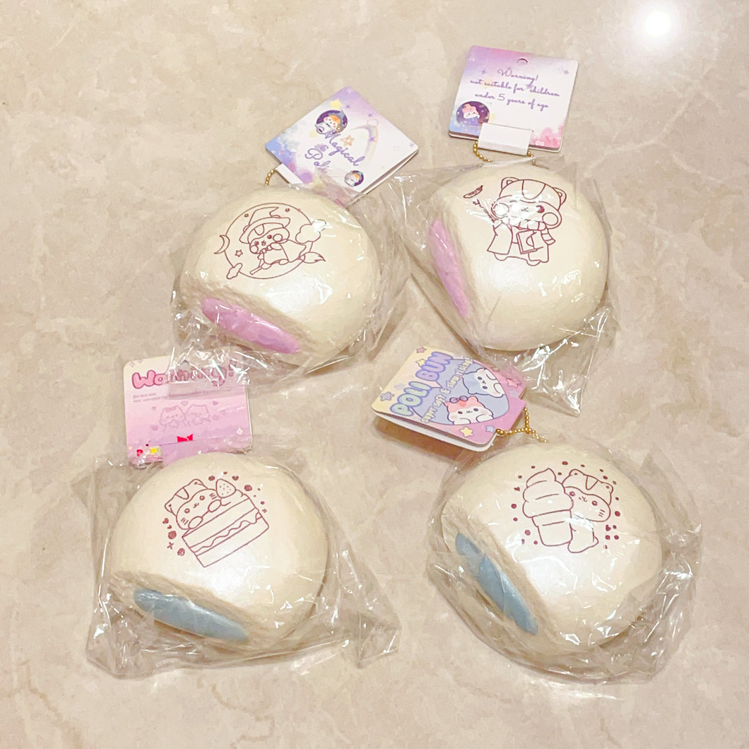 Poli Bitten Cream Bun Squishy