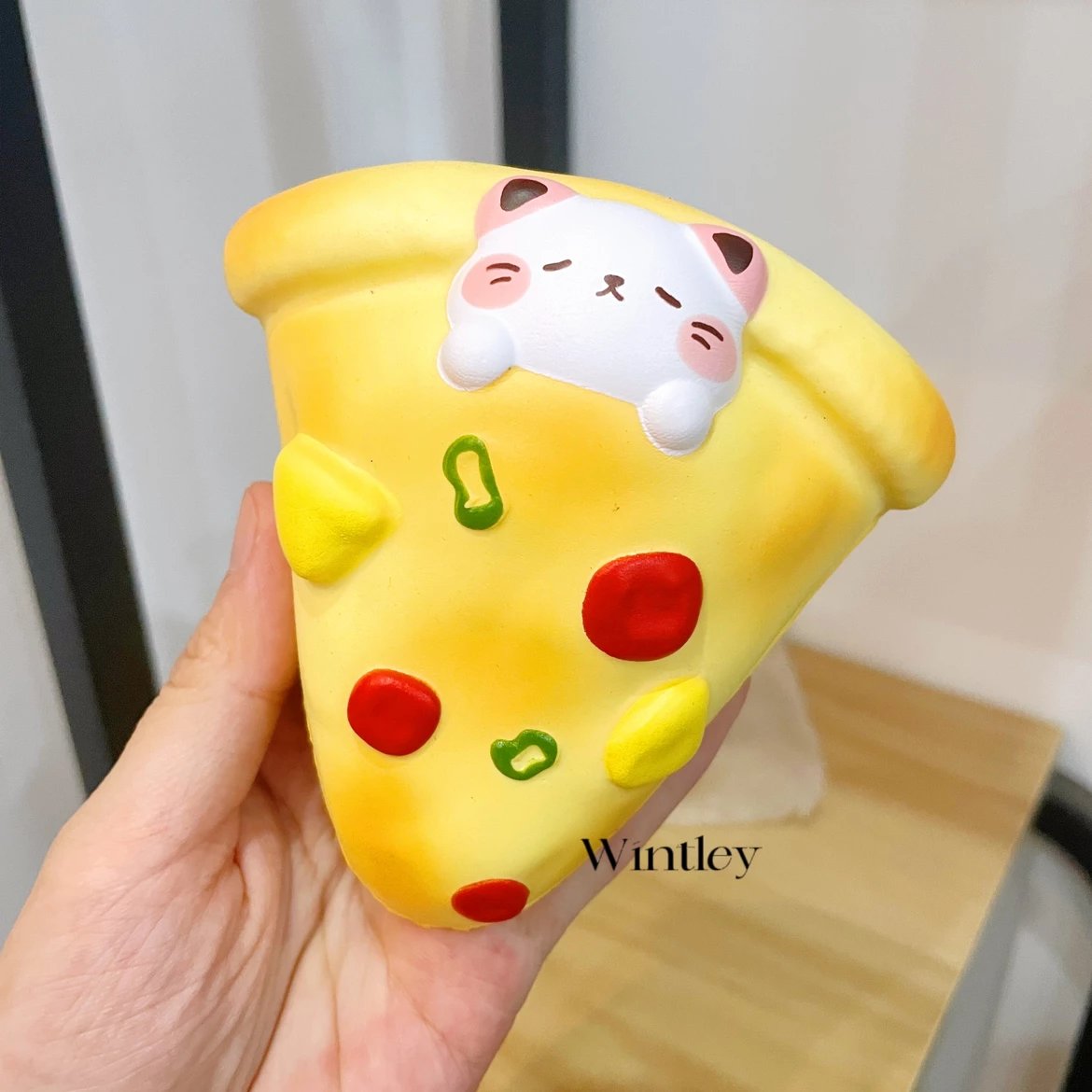 7700 Cat Pizza Squishy (light brown)