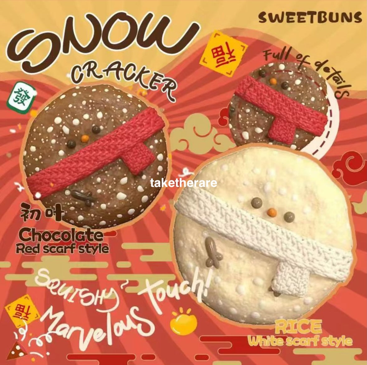 Sweetbuns Snowman Cracker Squishy