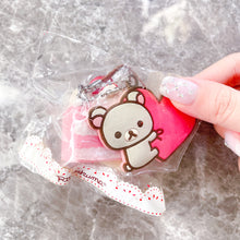 Load image into Gallery viewer, Rilakkuma Tagged Strawberry Cake Squishy
