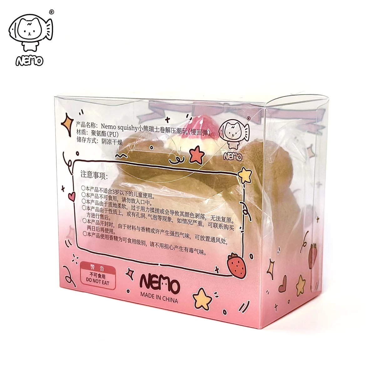 Nemo Bear Cake Roll Squishy
