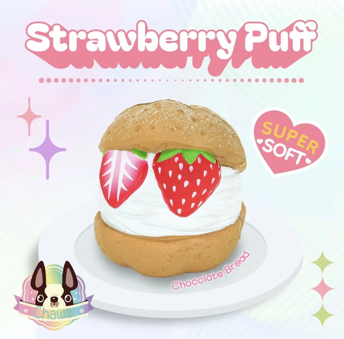 Chawa Strawberry Puff Squishy (limited edition)