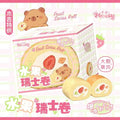 Moozy Capybara Fruit Swiss Roll Squishy (set of 2)