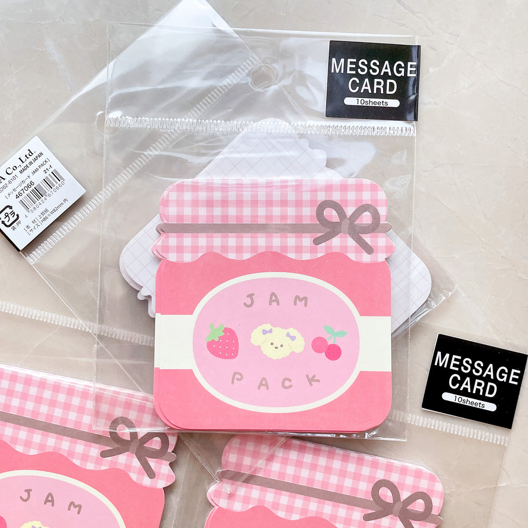 STRAWBERRY JAM MESSAGE CARD