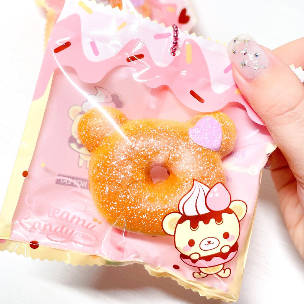 Mini Yummiibear cinnamon donut squishy