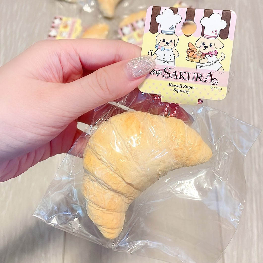 Cafe sakura white croissant squishy